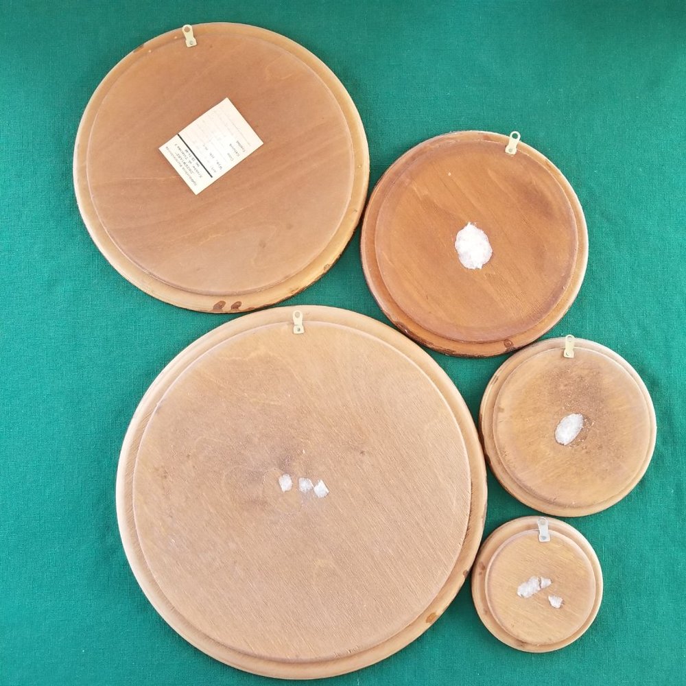 🎉HP🎉 Decorative Folk Art Set of 5 Wooden Nesting Plates Made in Poland - Picture 7 of 7